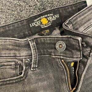 Black distressed skinny jeans lucky brand